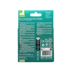 PILA Q-CONNECT AAA RECARGABLE POR USB-C BLISTER DE 4 UNIDADES
