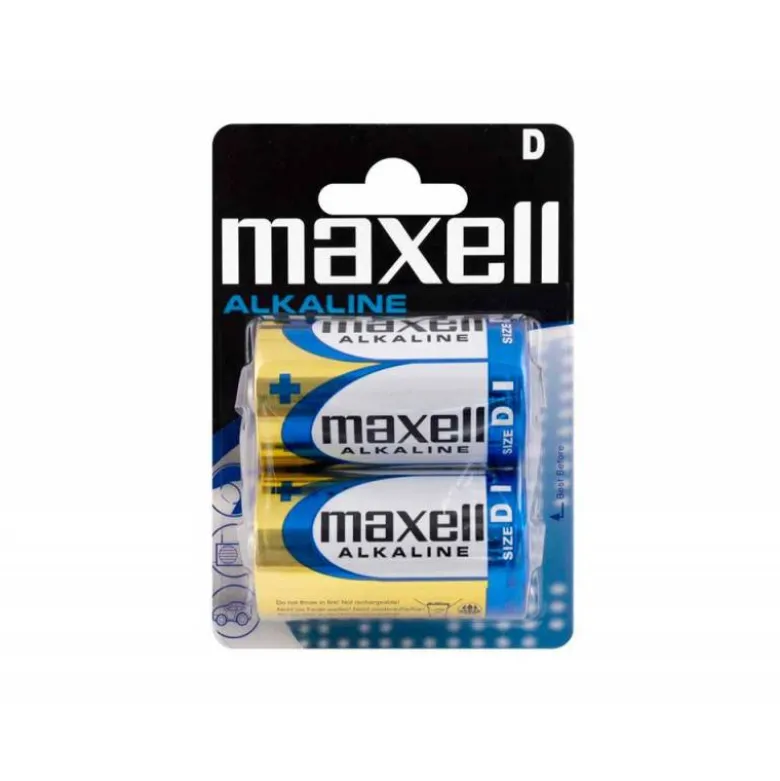 Pilas Maxell Alcalina 1.5 V D LR20 Blister de 2 unidades
