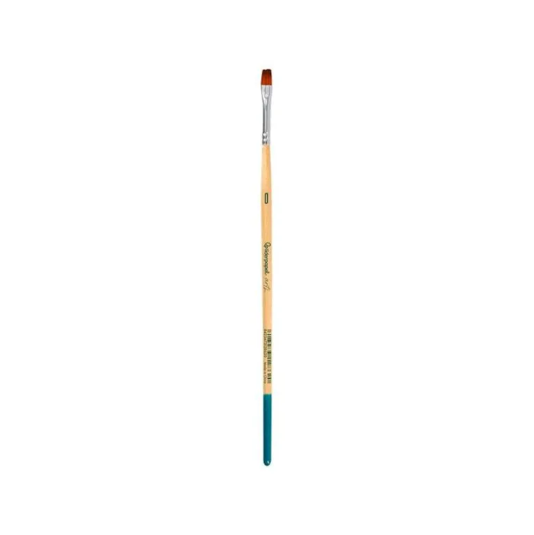 PINCEL PARA PINTURA ACRILICA Y ACUARELA LIDERPAPEL N 0 PUNTA PLANA DE PELO SINTETICO CERTIFICADO FSC