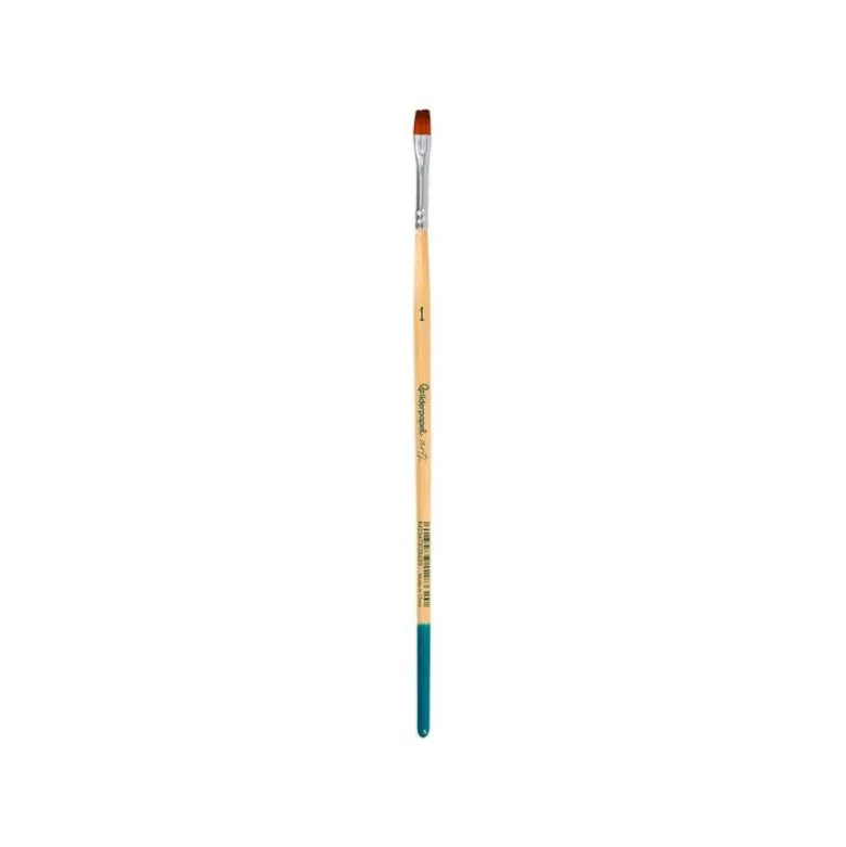 PINCEL PARA PINTURA ACRILICA Y ACUARELA LIDERPAPEL N 1 PUNTA PLANA DE PELO SINTETICO CERTIFICADO FSC