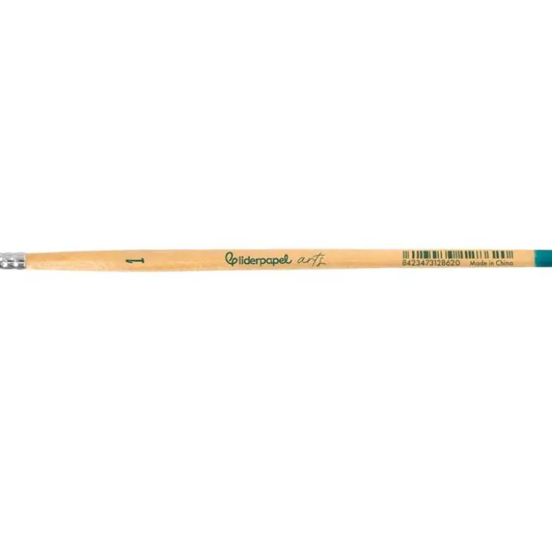 PINCEL PARA PINTURA ACRILICA Y ACUARELA LIDERPAPEL N 1 PUNTA PLANA DE PELO SINTETICO CERTIFICADO FSC