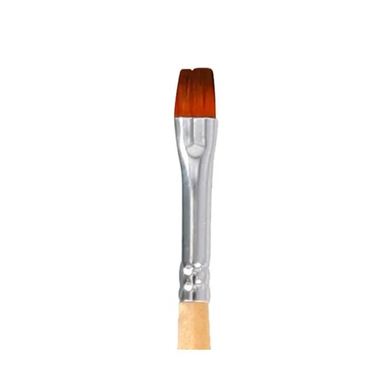 PINCEL PARA PINTURA ACRILICA Y ACUARELA LIDERPAPEL N 4 PUNTA PLANA DE PELO SINTETICO CERTIFICADO FSC