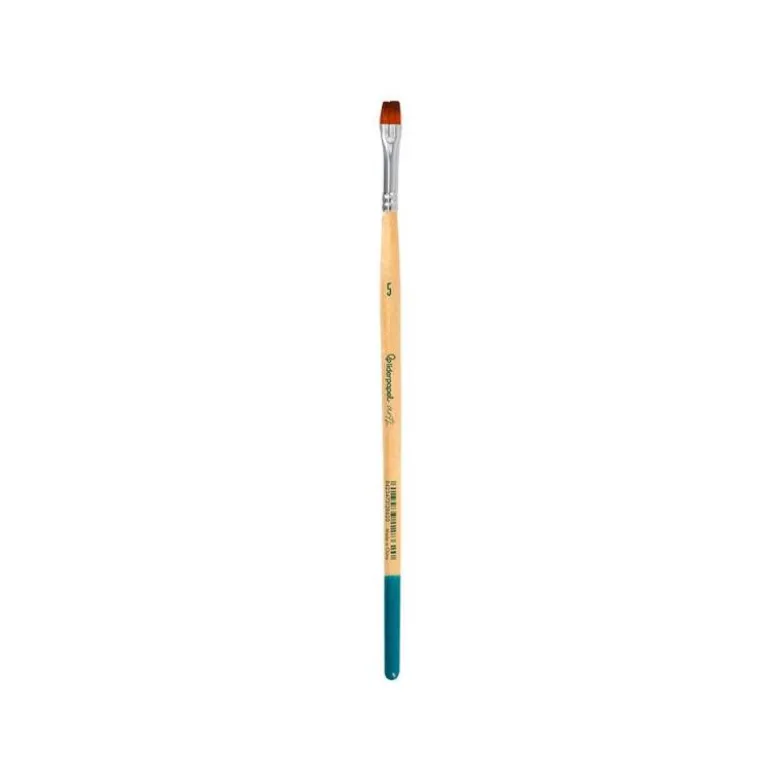 PINCEL PARA PINTURA ACRILICA Y ACUARELA LIDERPAPEL N 5 PUNTA PLANA DE PELO SINTETICO CERTIFICADO FSC