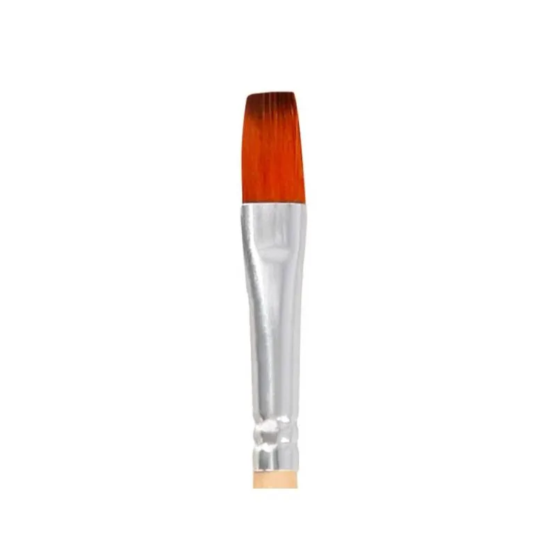 PINCEL PARA PINTURA ACRILICA Y ACUARELA LIDERPAPEL N 7 PUNTA PLANA DE PELO SINTETICO CERTIFICADO FSC