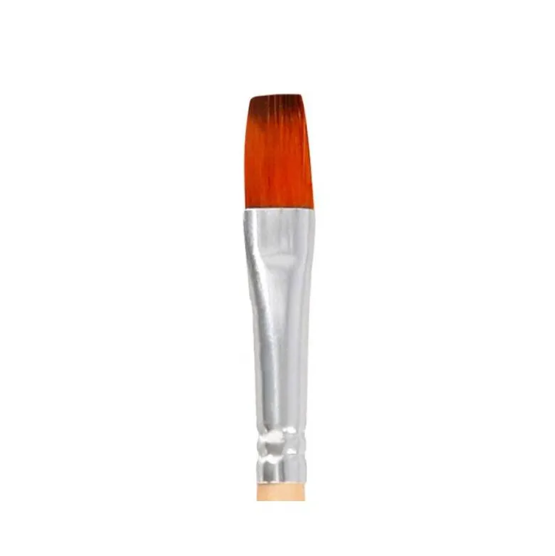 PINCEL PARA PINTURA ACRILICA Y ACUARELA LIDERPAPEL N 8 PUNTA PLANA DE PELO SINTETICO CERTIFICADO FSC