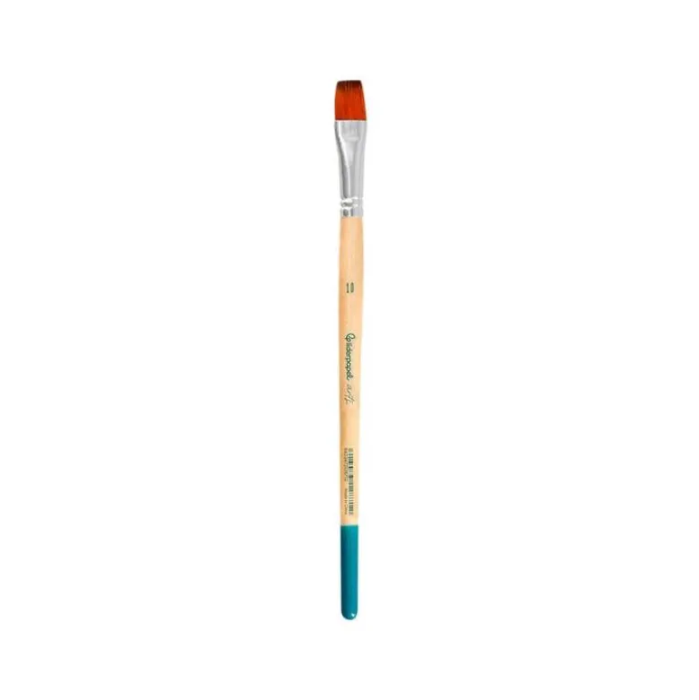 PINCEL PARA PINTURA ACRILICA Y ACUARELA LIDERPAPEL N 10 PUNTA PLANA DE PELO SINTETICO CERTIFICADO FSC