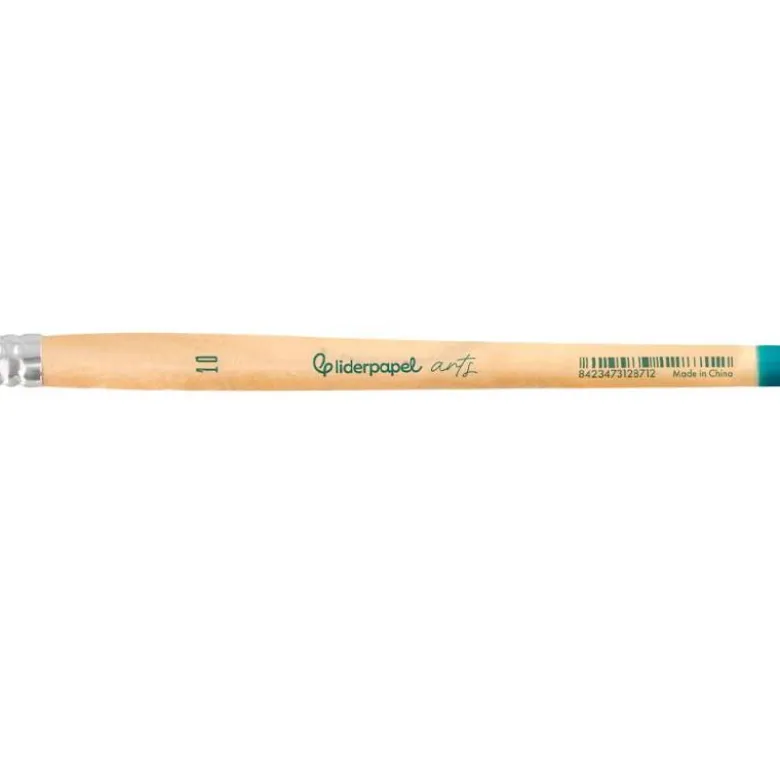 PINCEL PARA PINTURA ACRILICA Y ACUARELA LIDERPAPEL N 10 PUNTA PLANA DE PELO SINTETICO CERTIFICADO FSC
