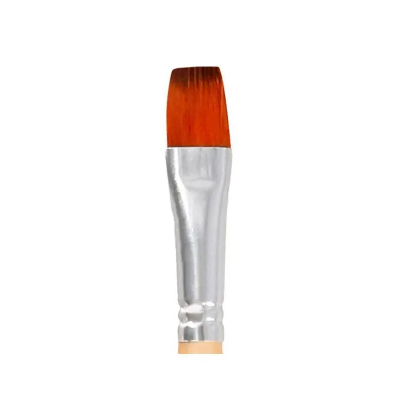 PINCEL PARA PINTURA ACRILICA Y ACUARELA LIDERPAPEL N 10 PUNTA PLANA DE PELO SINTETICO CERTIFICADO FSC