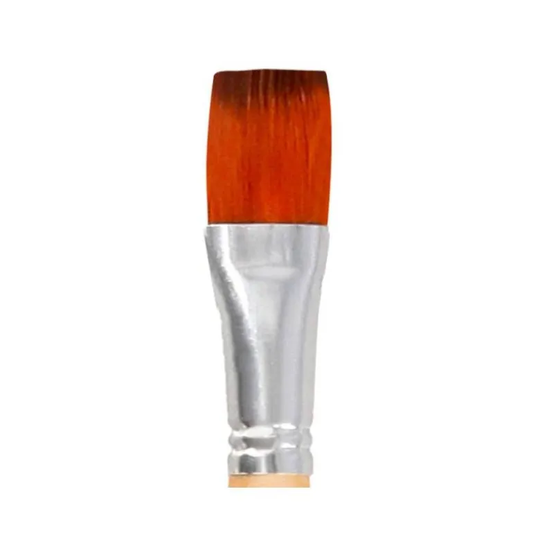 PINCEL PARA PINTURA ACRILICA Y ACUARELA LIDERPAPEL N 15 PUNTA PLANA DE PELO SINTETICO CERTIFICADO FSC