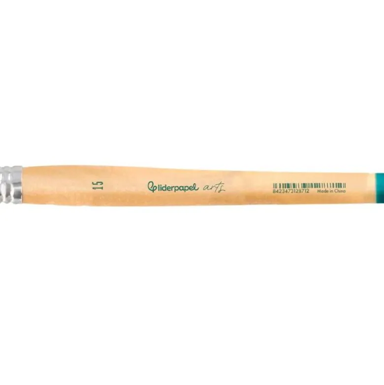PINCEL PARA PINTURA ACRILICA Y ACUARELA LIDERPAPEL N 15 PUNTA PLANA DE PELO SINTETICO CERTIFICADO FSC