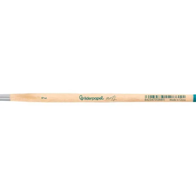 PINCEL PARA PINTURA ACRILICA Y ACUARELA LIDERPAPEL N 2 PUNTA REDONDA DE PELO SINTETICO CERTIFICADO FSC