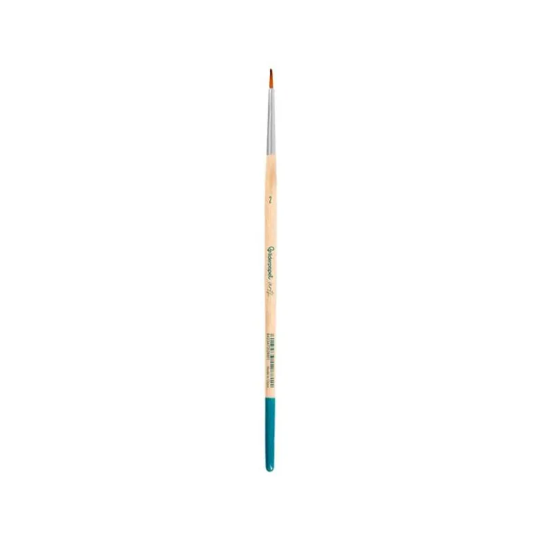 PINCEL PARA PINTURA ACRILICA Y ACUARELA LIDERPAPEL N 2 PUNTA REDONDA DE PELO SINTETICO CERTIFICADO FSC