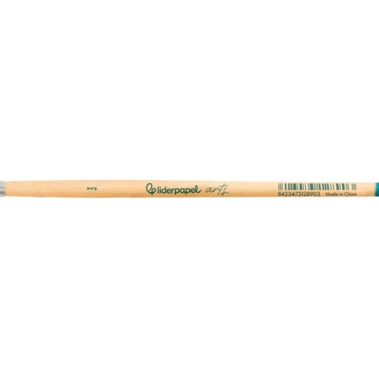 PINCEL PARA PINTURA ACRILICA Y ACUARELA LIDERPAPEL N 3 PUNTA REDONDA DE PELO SINTETICO CERTIFICADO FSC