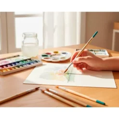 PINCEL PARA PINTURA ACRILICA Y ACUARELA LIDERPAPEL N 10 PUNTA REDONDA DE PELO SINTETICO CERTIFICADO FSC