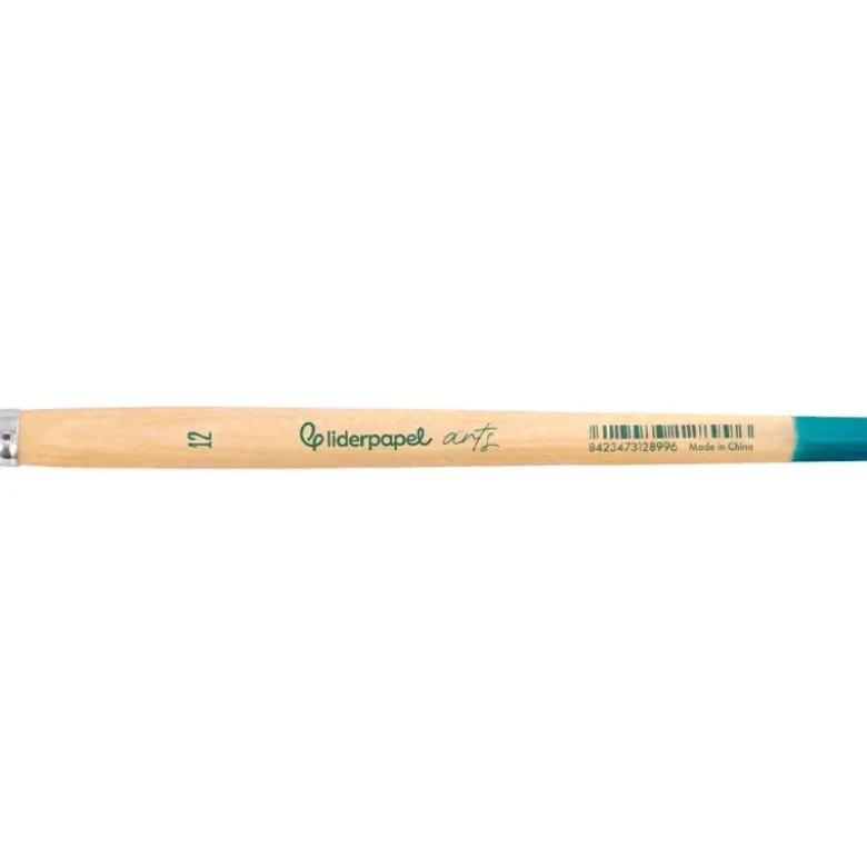 PINCEL PARA PINTURA ACRILICA Y ACUARELA LIDERPAPEL N 12 PUNTA REDONDA DE PELO SINTETICO CERTIFICADO FSC