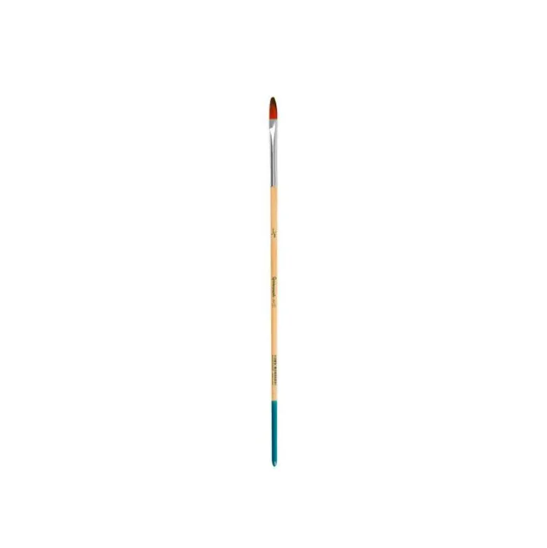 PINCEL PARA PINTURA ACRILICA Y ACUARELA LIDERPAPEL N 000 PUNTA FILBERT / LENGUA GATO DE PELO SINTETICO CERTIFICADO