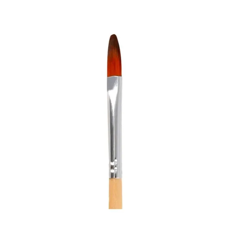 PINCEL PARA PINTURA ACRILICA Y ACUARELA LIDERPAPEL N 2 PUNTA FILBERT / LENGUA GATO DE PELO SINTETICO CERTIFICADO