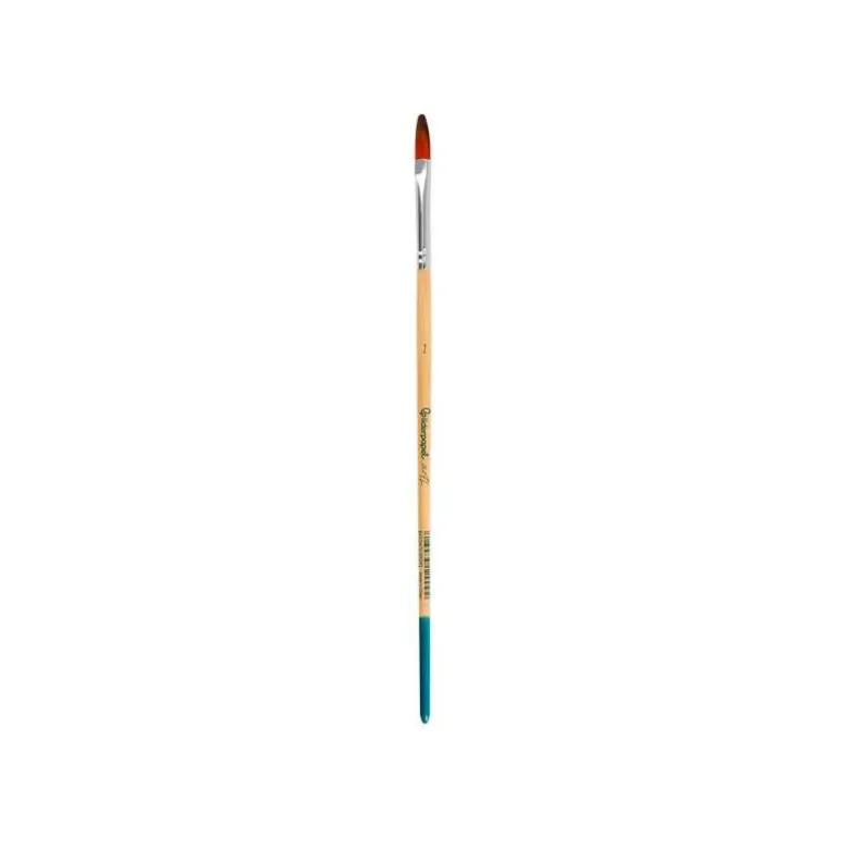 PINCEL PARA PINTURA ACRILICA Y ACUARELA LIDERPAPEL N 2 PUNTA FILBERT / LENGUA GATO DE PELO SINTETICO CERTIFICADO