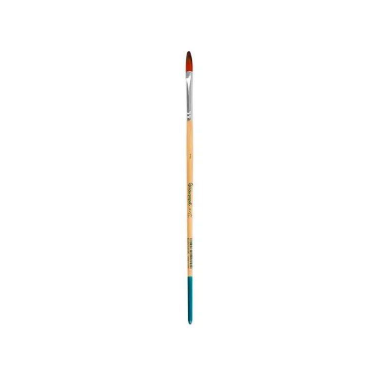 PINCEL PARA PINTURA ACRILICA Y ACUARELA LIDERPAPEL N 3 PUNTA FILBERT / LENGUA GATO DE PELO SINTETICO CERTIFICADO