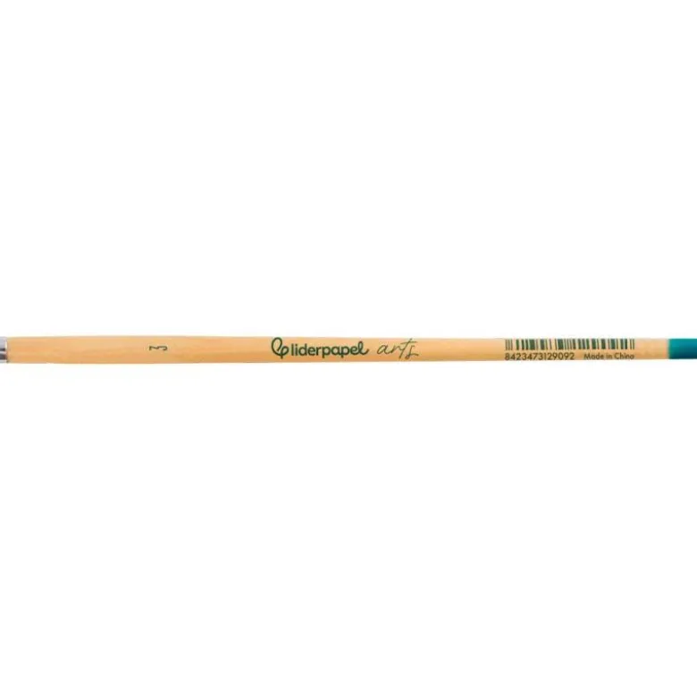 PINCEL PARA PINTURA ACRILICA Y ACUARELA LIDERPAPEL N 3 PUNTA FILBERT / LENGUA GATO DE PELO SINTETICO CERTIFICADO