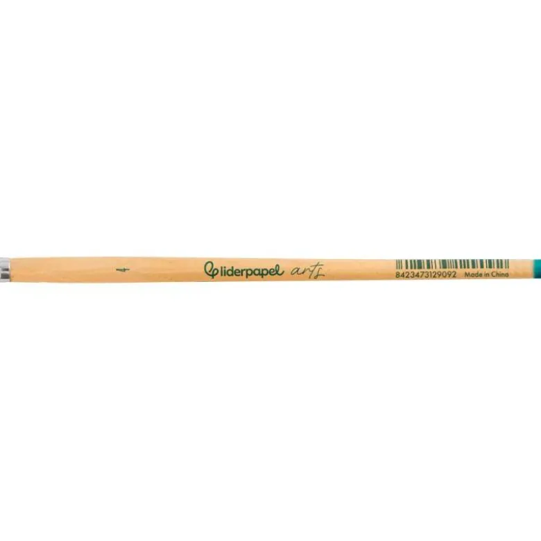 PINCEL PARA PINTURA ACRILICA Y ACUARELA LIDERPAPEL N 4 PUNTA FILBERT / LENGUA GATO DE PELO SINTETICO CERTIFICADO