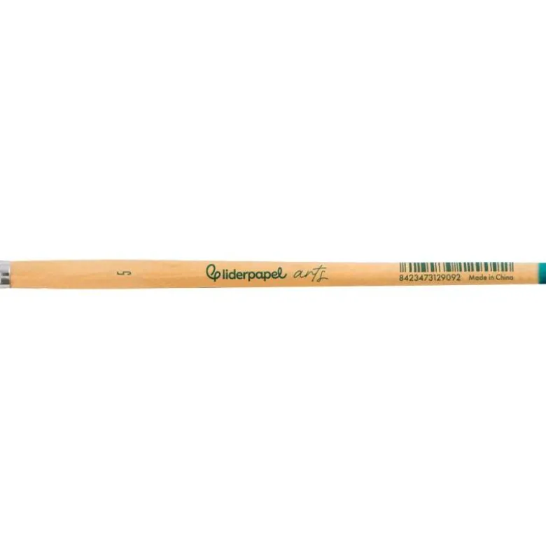 PINCEL PARA PINTURA ACRILICA Y ACUARELA LIDERPAPEL N 5 PUNTA FILBERT / LENGUA GATO DE PELO SINTETICO CERTIFICADO