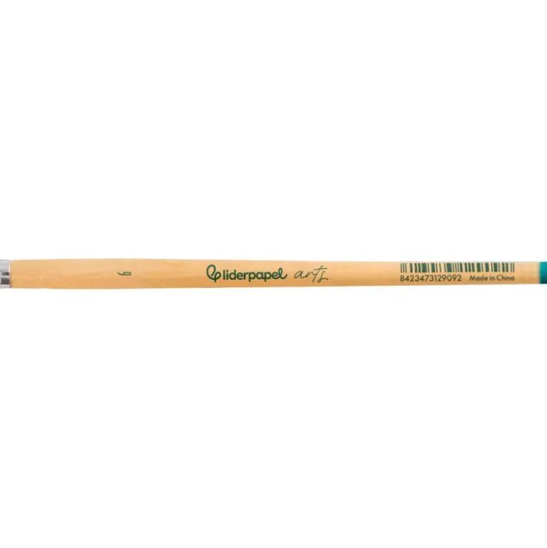PINCEL PARA PINTURA ACRILICA Y ACUARELA LIDERPAPEL N 6 PUNTA FILBERT / LENGUA GATO DE PELO SINTETICO CERTIFICADO