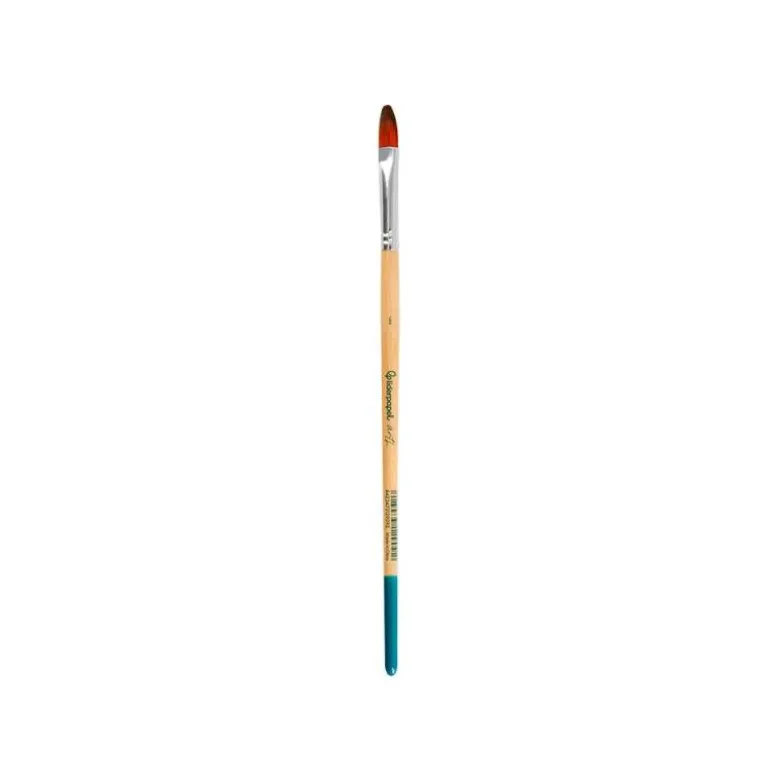 PINCEL PARA PINTURA ACRILICA Y ACUARELA LIDERPAPEL N 6 PUNTA FILBERT / LENGUA GATO DE PELO SINTETICO CERTIFICADO