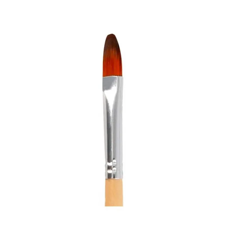 PINCEL PARA PINTURA ACRILICA Y ACUARELA LIDERPAPEL N 6 PUNTA FILBERT / LENGUA GATO DE PELO SINTETICO CERTIFICADO