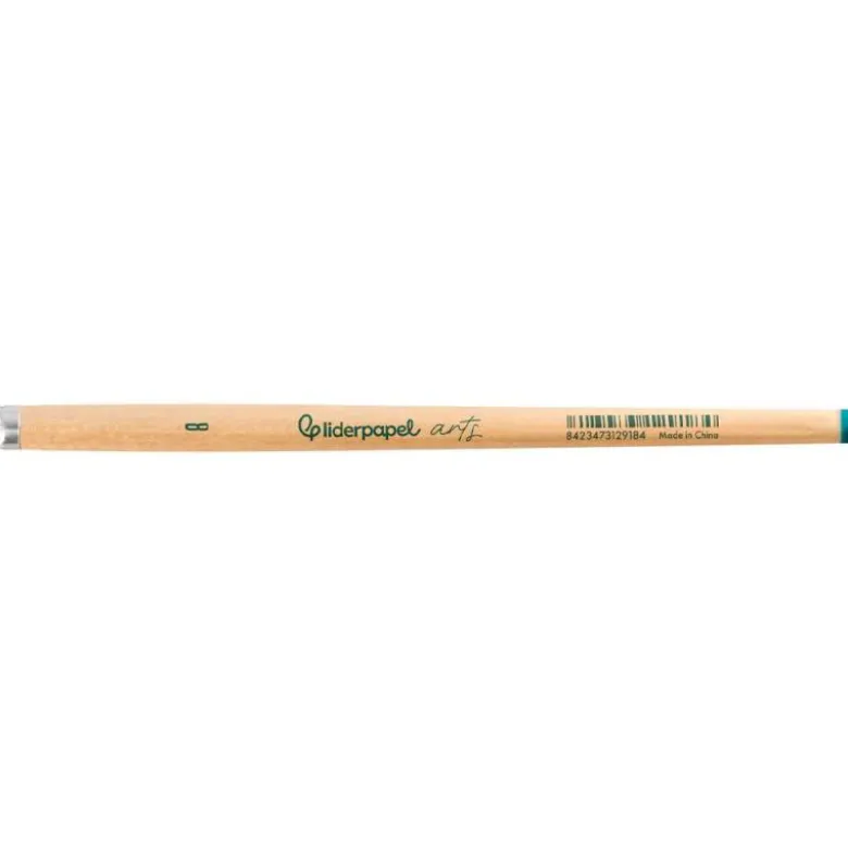PINCEL PARA PINTURA ACRILICA Y ACUARELA LIDERPAPEL N 8 PUNTA FILBERT / LENGUA GATO DE PELO SINTETICO CERTIFICADO