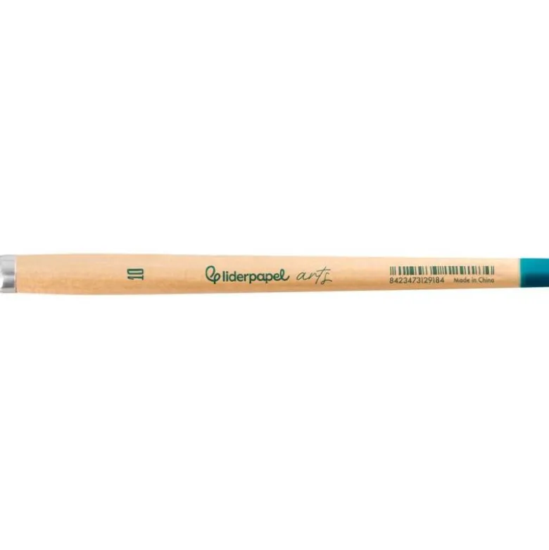 PINCEL PARA PINTURA ACRILICA Y ACUARELA LIDERPAPEL N 10 PUNTA FILBERT / LENGUA GATO DE PELO SINTETICO CERTIFICADO