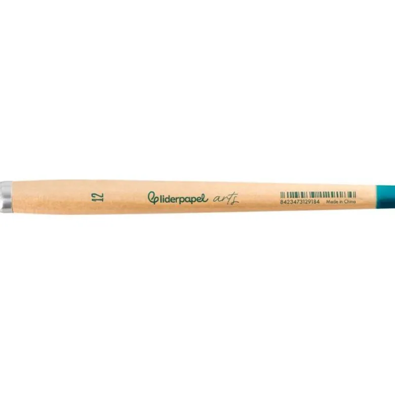 PINCEL PARA PINTURA ACRILICA Y ACUARELA LIDERPAPEL N 12 PUNTA FILBERT / LENGUA GATO DE PELO SINTETICO CERTIFICADO