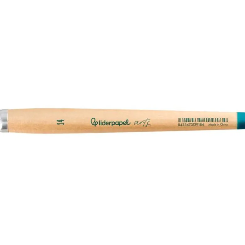 PINCEL PARA PINTURA ACRILICA Y ACUARELA LIDERPAPEL N 14 PUNTA FILBERT / LENGUA GATO DE PELO SINTETICO CERTIFICADO