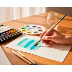 PINCEL PARA PINTURA ACRILICA Y ACUARELA LIDERPAPEL N 15 PUNTA FILBERT / LENGUA GATO DE PELO SINTETICO CERTIFICADO