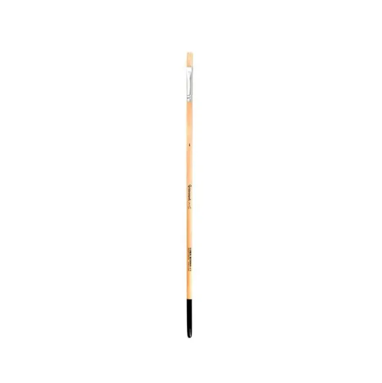PINCEL PARA PINTURA AL OLEO Y ACRILICA LIDERPAPEL N 6 PUNTA PLANA DE PELO DE CERDA CERTIFICADO FSC
