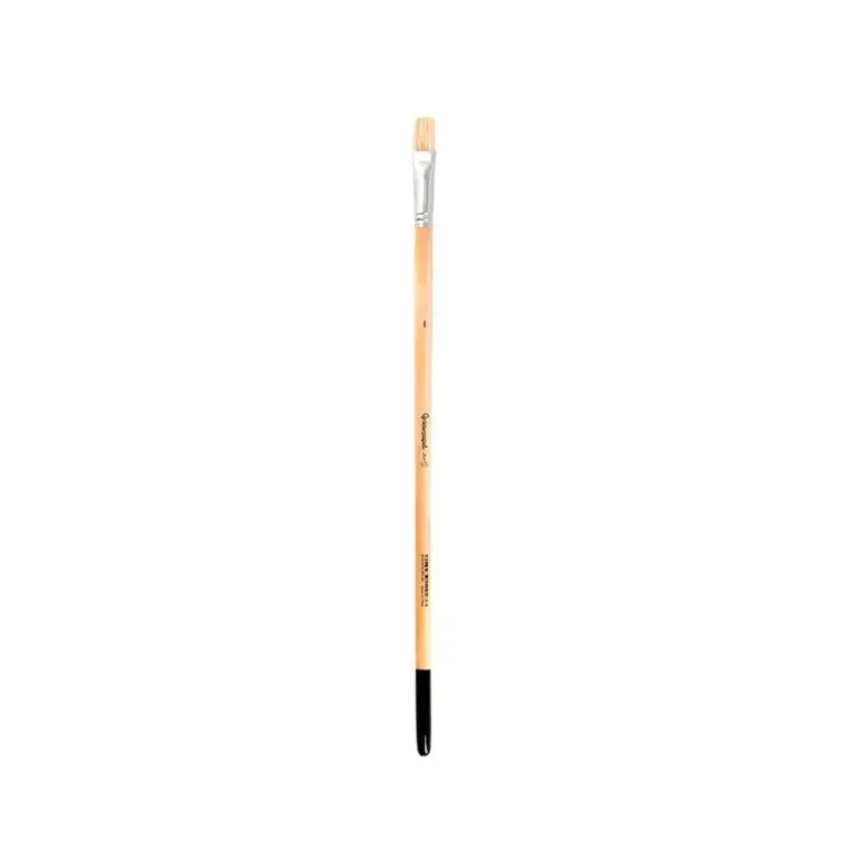 PINCEL PARA PINTURA AL OLEO Y ACRILICA LIDERPAPEL N 8 PUNTA PLANA DE PELO DE CERDA CERTIFICADO FSC