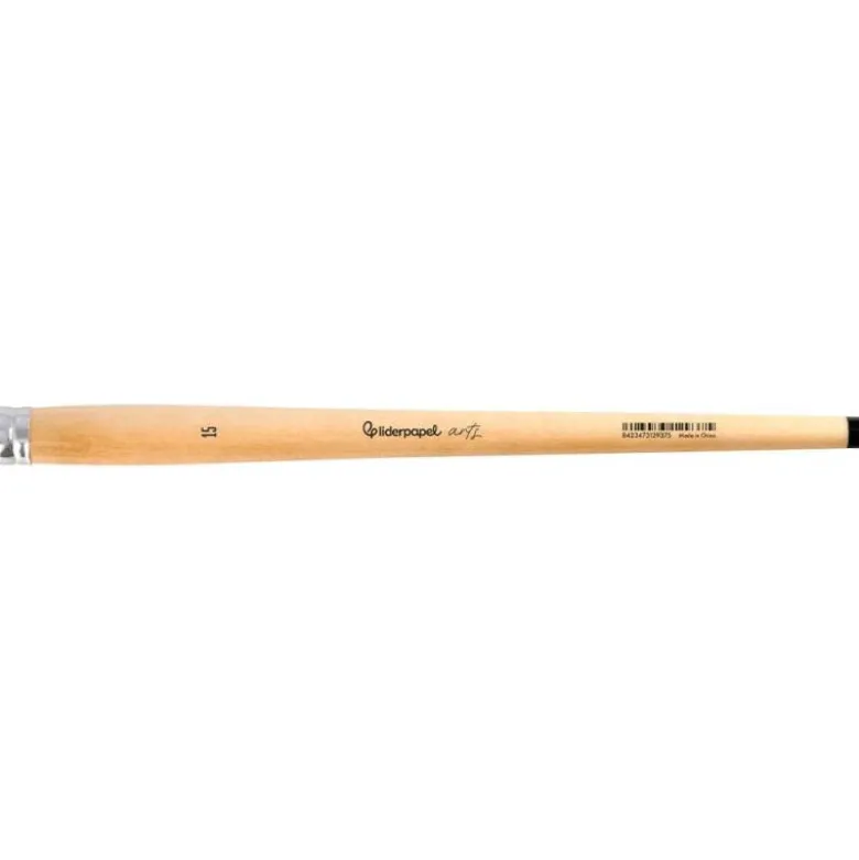 PINCEL PARA PINTURA AL OLEO Y ACRILICA LIDERPAPEL N 15 PUNTA PLANA DE PELO DE CERDA CERTIFICADO FSC