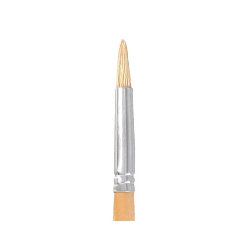 PINCEL PARA PINTURA AL OLEO Y ACRILICA LIDERPAPEL N 7 PUNTA REDONDA DE PELO DE CERDA CERTIFICADO FSC