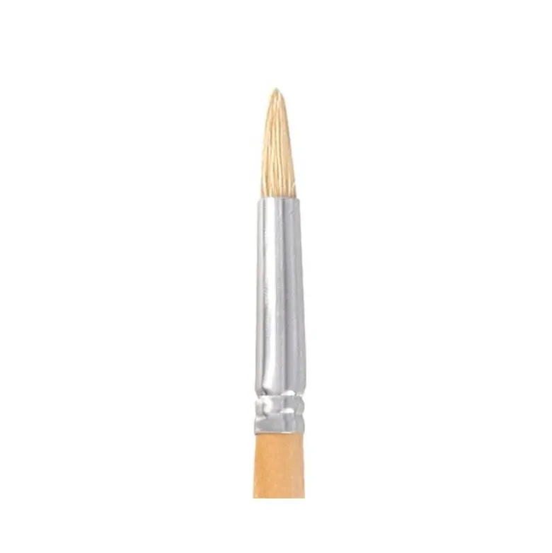 PINCEL PARA PINTURA AL OLEO Y ACRILICA LIDERPAPEL N 8 PUNTA REDONDA DE PELO DE CERDA CERTIFICADO FSC