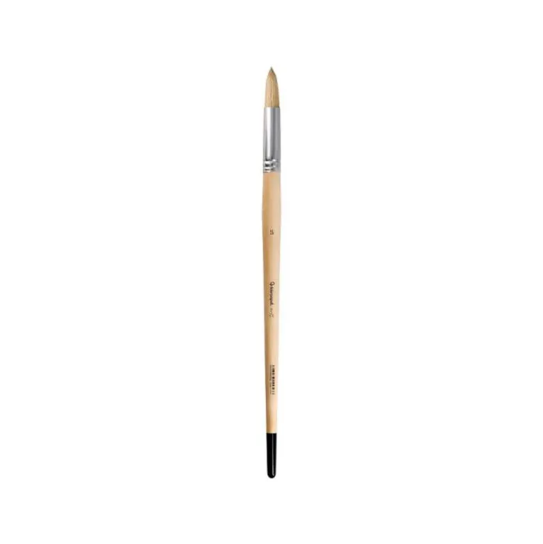 PINCEL PARA PINTURA AL OLEO Y ACRILICA LIDERPAPEL N 15 PUNTA REDONDA DE PELO DE CERDA CERTIFICADO FSC