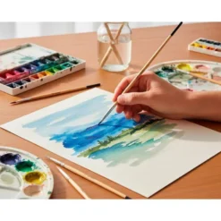 PINCEL PARA PINTURA AL OLEO Y ACRILICA LIDERPAPEL N 5 PUNTA PLANA DE PELO DE CERDA CERTIFICADO FSC