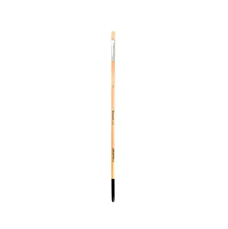 PINCEL PARA PINTURA AL OLEO Y ACRILICA LIDERPAPEL N 5 PUNTA PLANA DE PELO DE CERDA CERTIFICADO FSC