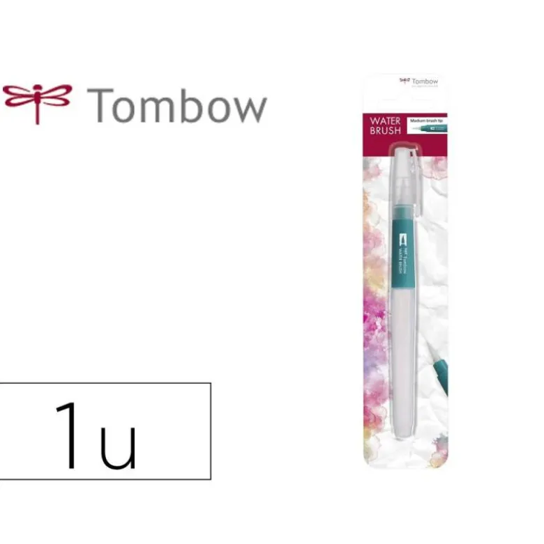PINCEL TOMBOW WATER BRUSH CON DEPOSITO RELLENABLE PUNTA MEDIA BLISTER DE 1 UNIDAD