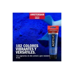 PINTURA ACRILICA AMSTERDAM BOTE 120 ML CAJA DE 5 UNIDADES COLORES BASICOS SURTIDOS