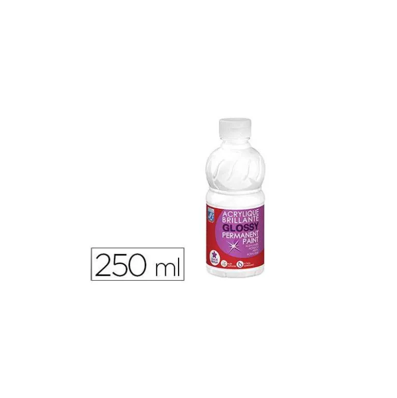 Pintura Acrilica L&B Brillo Color Blanco 250 ml