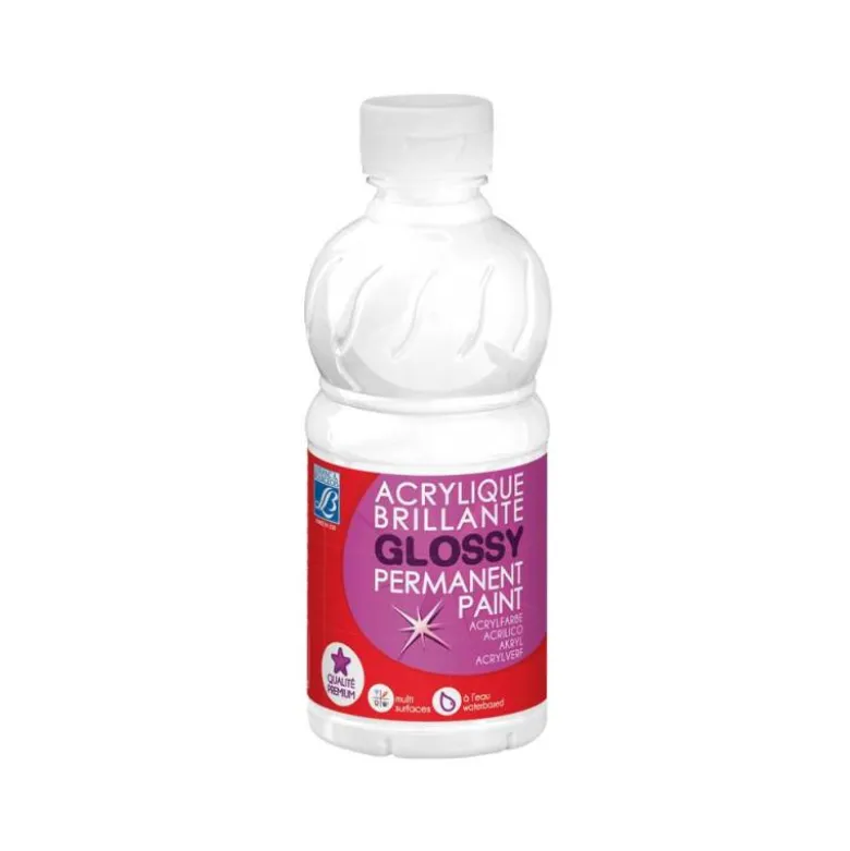 Pintura Acrilica L&B Brillo Color Blanco 250 ml