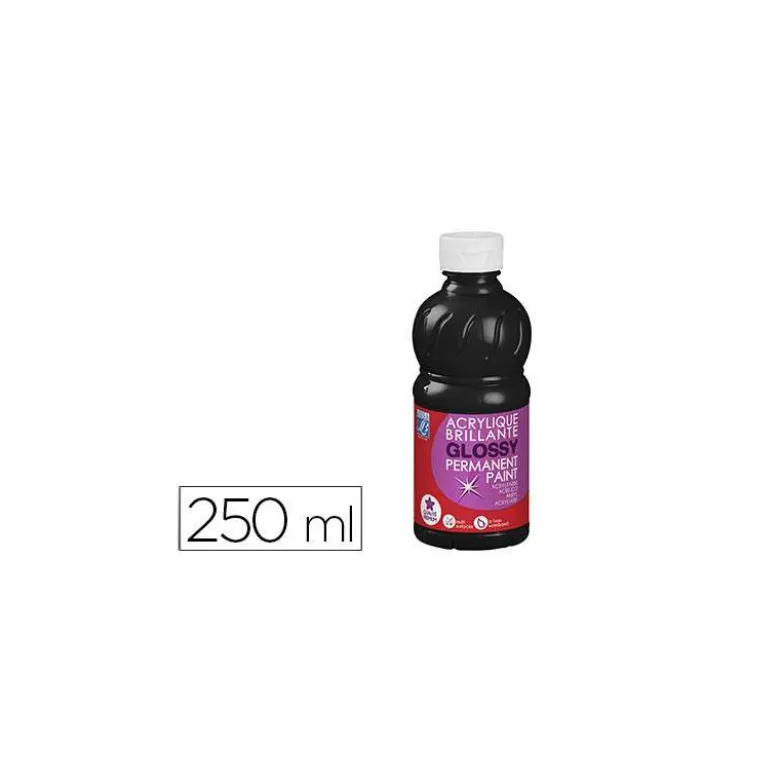 Pintura Acrilica L&B Brillo Color Negro 250 ml