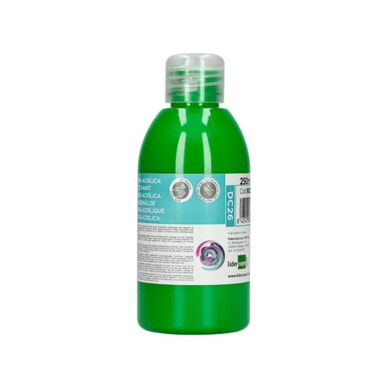 PINTURA ACRILICA LIDERPAPEL BOTE DE 250 ML VERDE