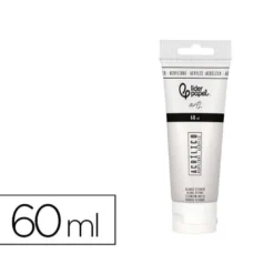 PINTURA ACRILICA LIDERPAPEL TUBO DE PLASTICO DE 60 ML COLOR BLANCO TITANIO