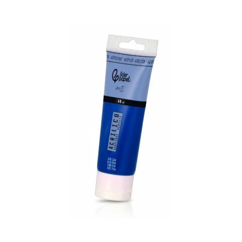 PINTURA ACRILICA LIDERPAPEL TUBO DE PLASTICO DE 60 ML COLOR AZUL CIAN